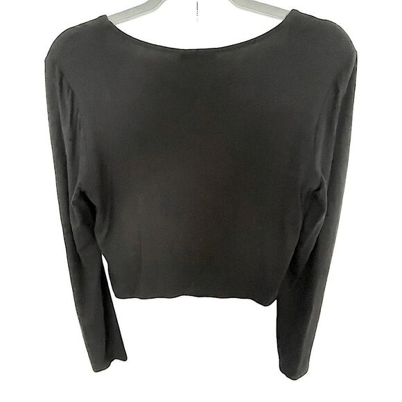 calvin klein double ruche square neck stretch crop top size Medium new - Picture 6 of 9